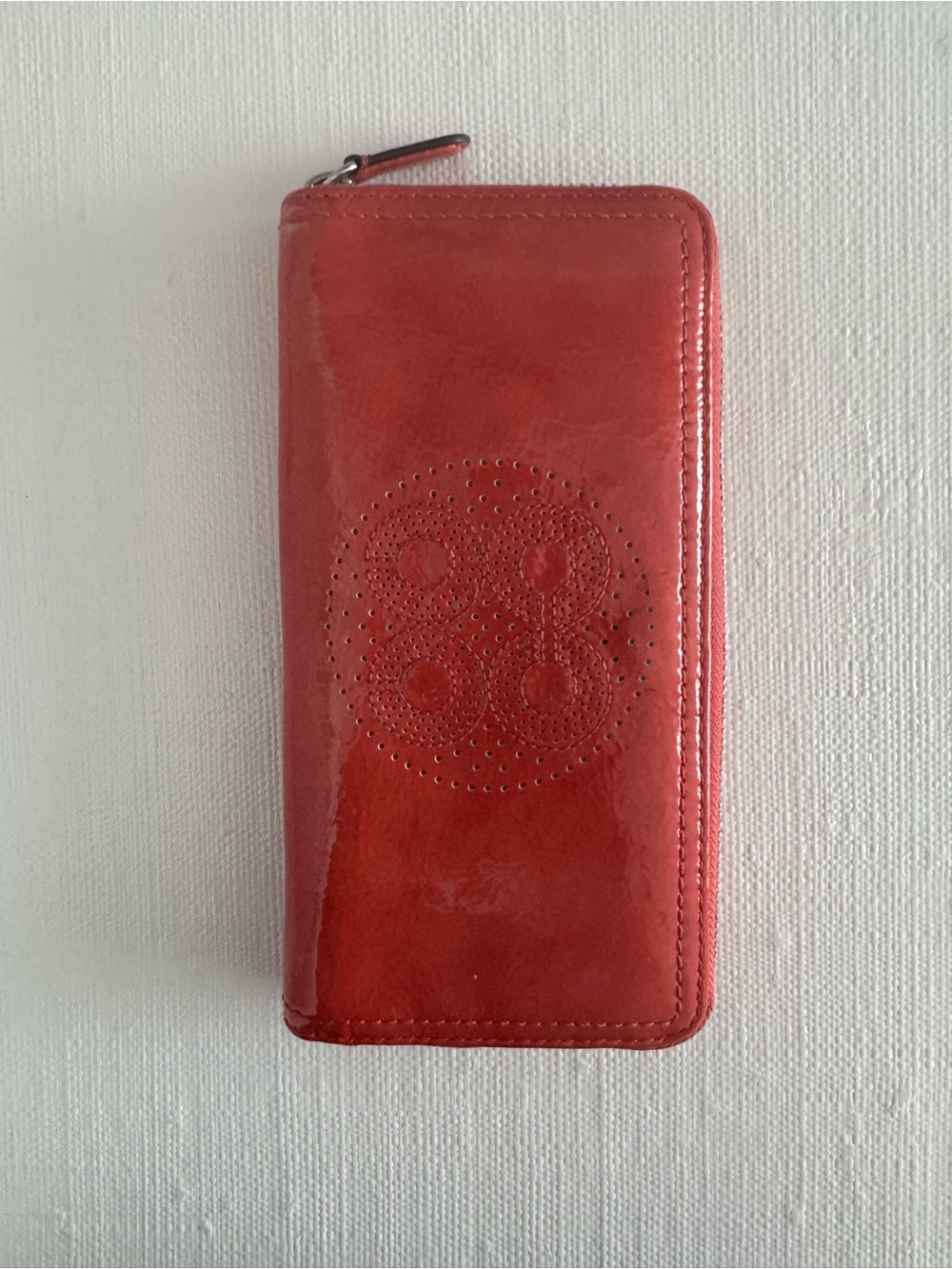 Coach Audrey Continental Zip Patent Leather Wallet